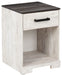 Shawburn - White / Black / Gray - One Drawer Night Stand - Open Cubby - Simple Home Plus