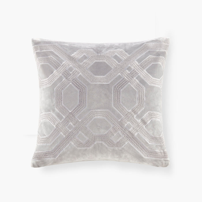 Biron - Square Decor Pillow - Silver - Simple Home Plus