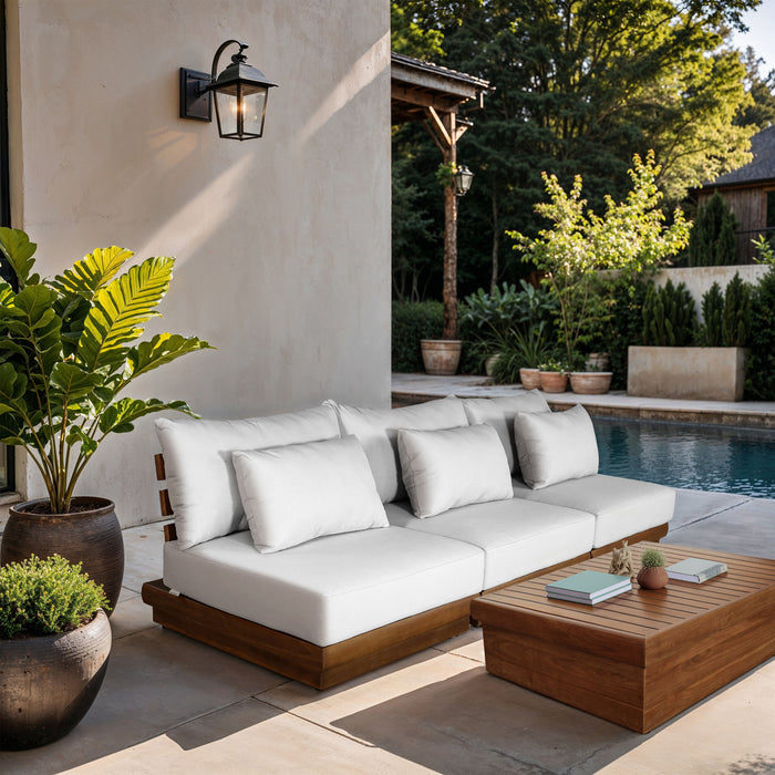 Mirella - 3 Piece Water Resistant Fabric Upholstered Outdoor Patio Modular Sofa - Simple Home Plus