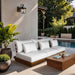 Mirella - 3 Piece Water Resistant Fabric Upholstered Outdoor Patio Modular Sofa - Simple Home Plus