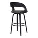 Shelly - 30" Bar Height Swivel Bar Stool With Black Frame - Simple Home Plus