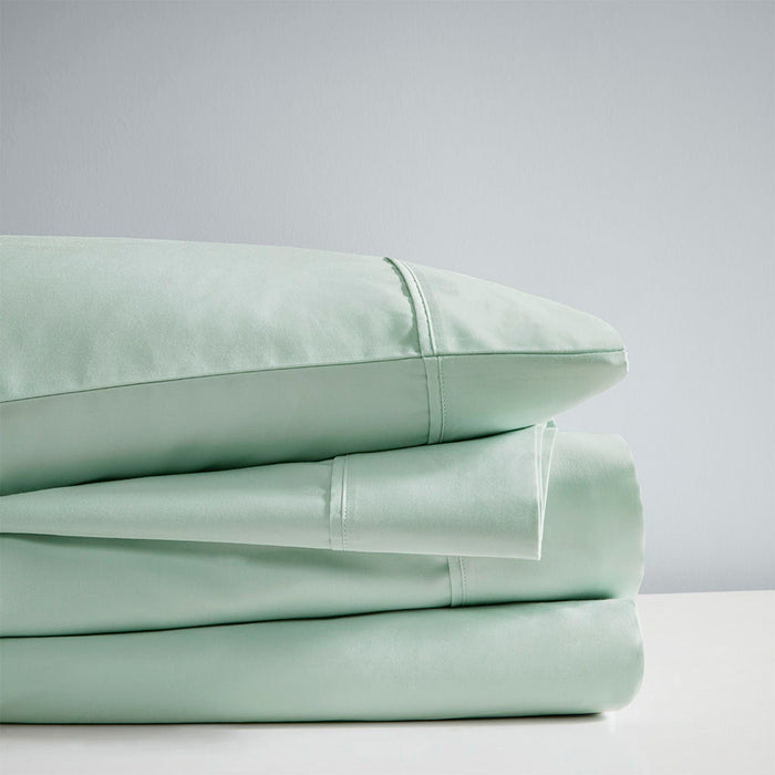 1000 Thread Count - HeiQ Smart Temperature Cotton Blend 4 Piece King Sheet Set - Seafoam - Simple Home Plus