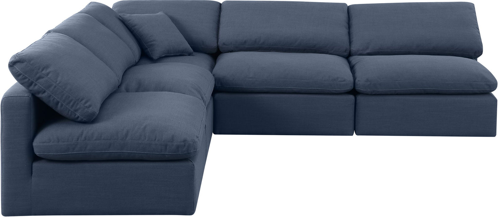 Indulge - Linen 5 Piece Modular Corner Armless Sectional - Simple Home Plus