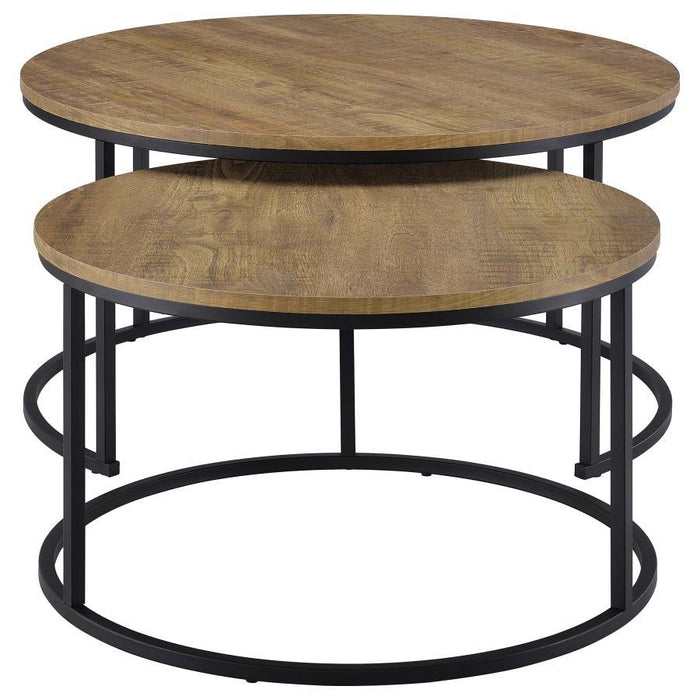 Lainey - 2 Piece Round Nesting Coffee Table - Mango - Simple Home Plus