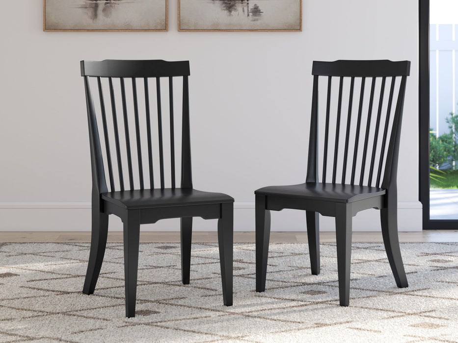 Brenkerton - Black - Dining Room Side Chair (Set of 2) - Simple Home Plus