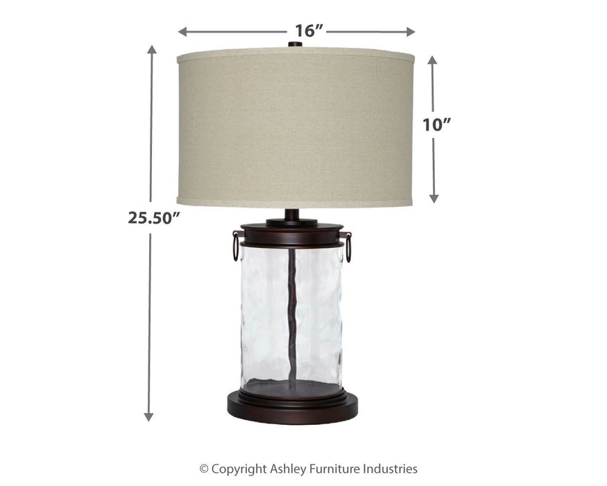 Tailynn - Clear / Bronze Finish - Glass Table Lamp - Simple Home Plus