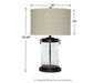 Tailynn - Clear / Bronze Finish - Glass Table Lamp - Simple Home Plus