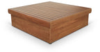 Mirella - Teak Wood Outdoor Patio Coffee Table - Natural - Simple Home Plus