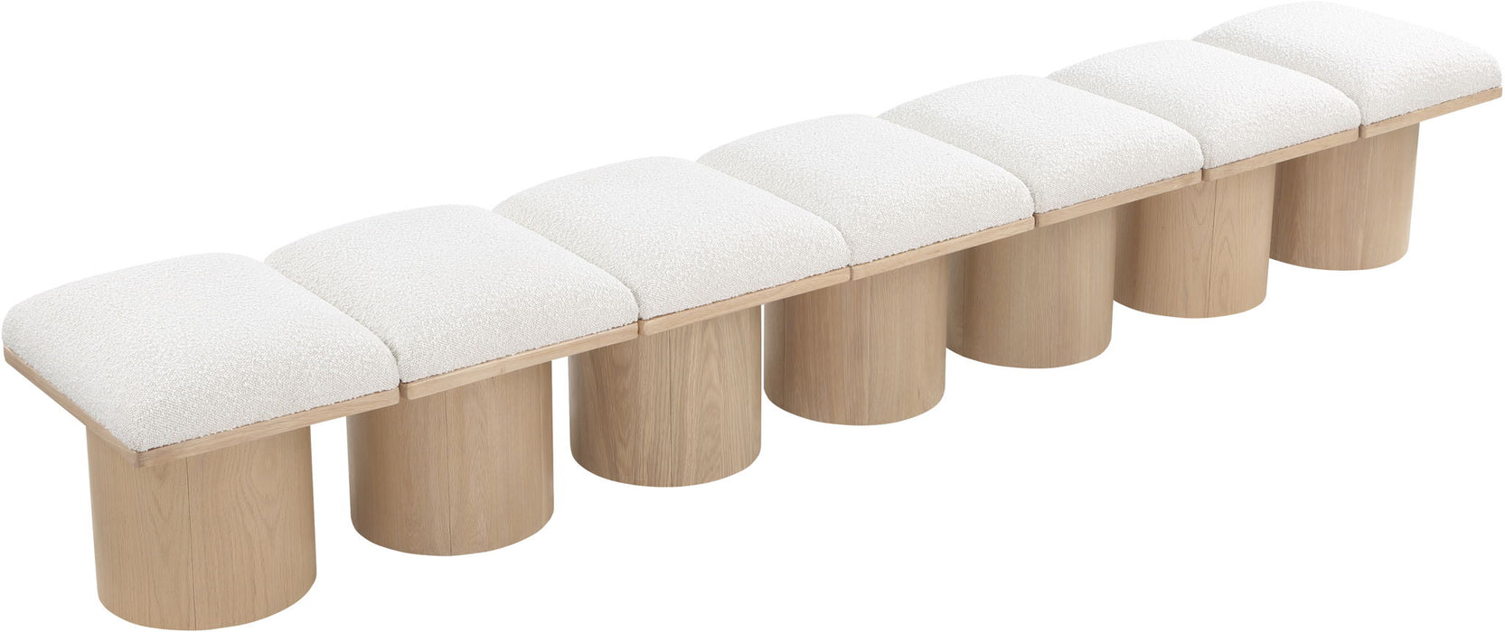 Pavilion - 7 Piece Modular Bench With Natural Base - Simple Home Plus