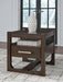 Breckington - Square End Table - Dark Brown - Simple Home Plus