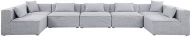Cube - Linen 7 Piece Modular U-Shaped Sectional - Simple Home Plus