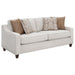 Christine - Upholstered Sloped Arm Sofa - Beige - Simple Home Plus