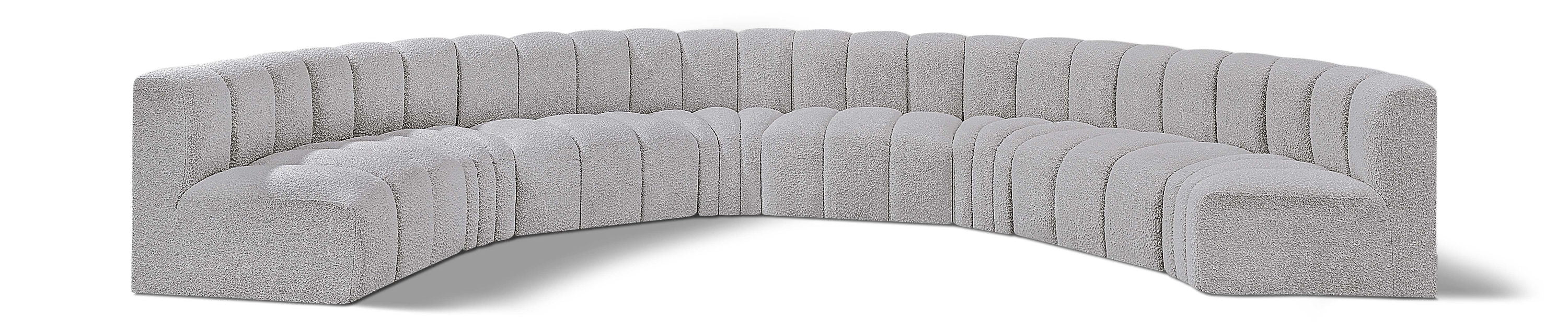 Arc - Boucle Fabric 8 Piece U-Shaped Modular Sofa - Simple Home Plus