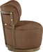 Elara - Velvet Upholstered Swivel Accent Chair - Stained Brown - Simple Home Plus