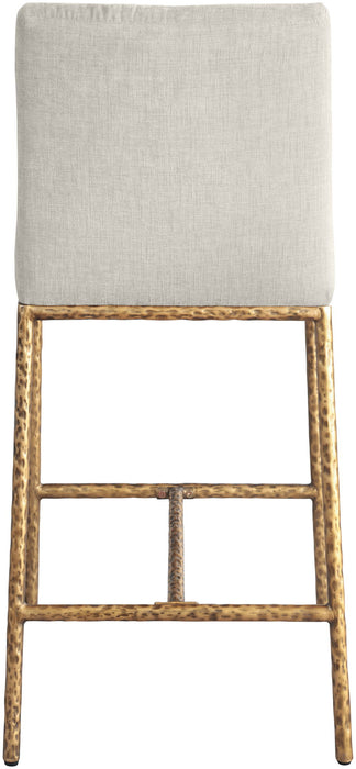 Reeves - Chenille Fabric Upholstered Counter Stool (Set of 2) - Gold Base - Simple Home Plus