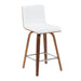 Vienna - Modern Counter Height Swivel Bar Stool - Walnut Finished Wood Frame - Simple Home Plus