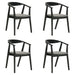 Santana - Wood Dining Chair With Black Frame - Simple Home Plus