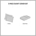 Kara - 3 Piece Jacquard Duvet Cover Set - Gray - Simple Home Plus