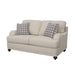 Glenn - Upholstered English Arm Loveseat - Light Gray And Blue - Simple Home Plus