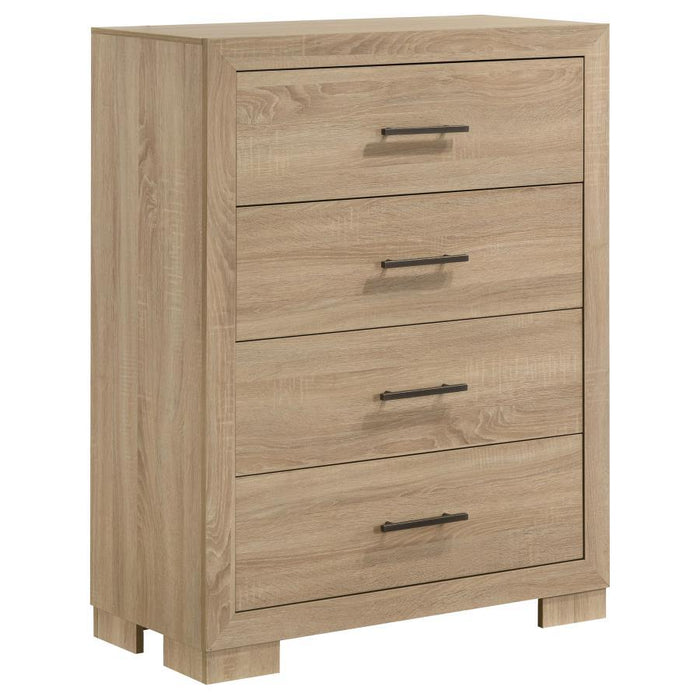 Arielle - 4-Drawer Bedroom Chest Of Drawers - Light Oak - Simple Home Plus
