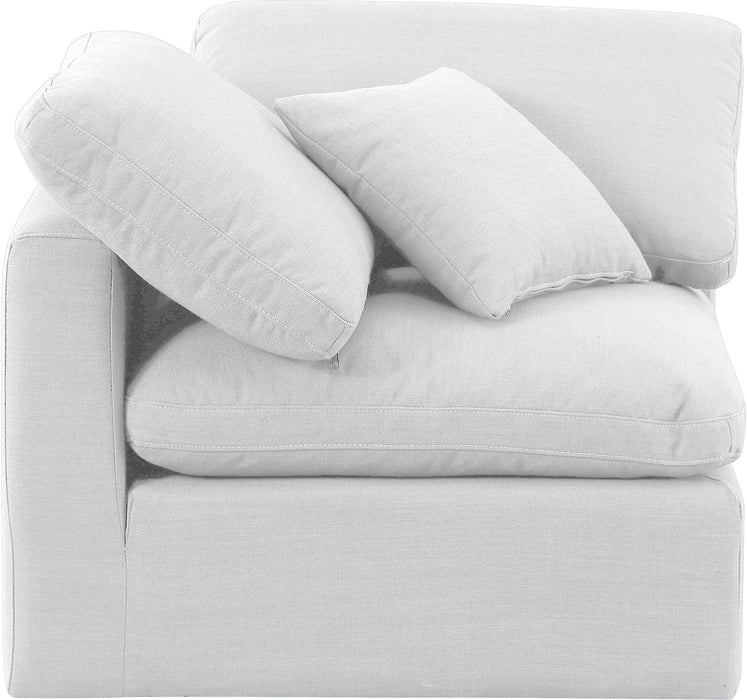 Indulge - Linen Corner Chair - White - Simple Home Plus