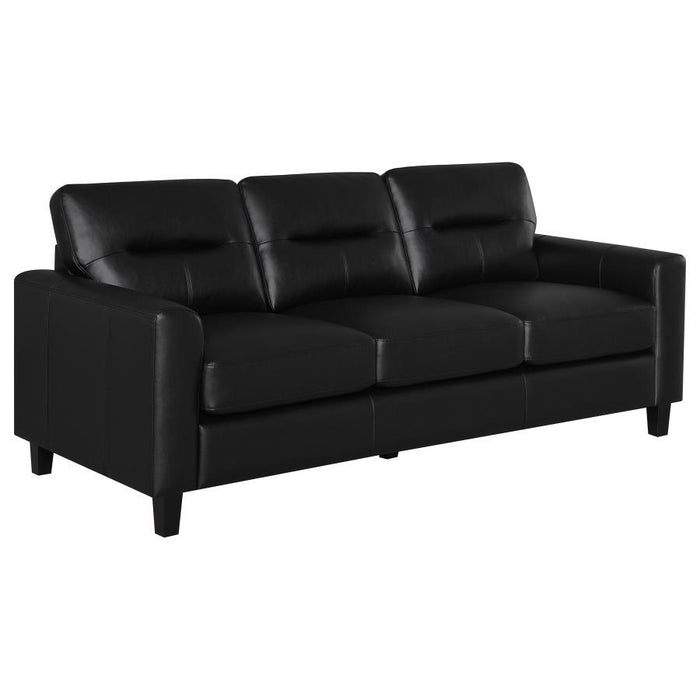 Scotland - Faux Leather Upholstered Track Arm Sofa - Simple Home Plus
