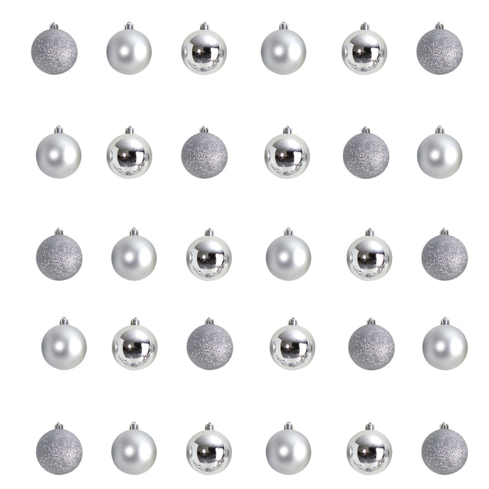 30 Count 2.5" Shatterproof Ornament Set w