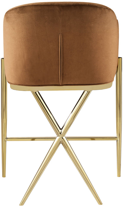 Xavier - Counter Stool with Gold Legs