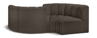Arc - Boucle Fabric 4 Piece Curved Modular Sofa - Simple Home Plus