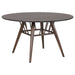 Everton - Round Wood Dining Table - Dark Walnut - Simple Home Plus