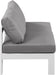 Nizuc - Outdoor Patio 2 Seat Armless Modular Sofa With White Frame - Simple Home Plus