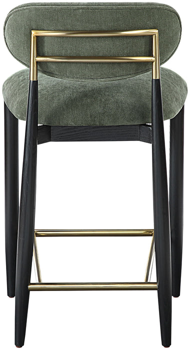 Riccio - Fabric Stool - Black Frame - Simple Home Plus
