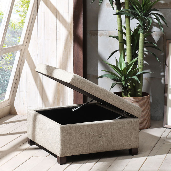 Aspen - Ottoman - Sand - Simple Home Plus