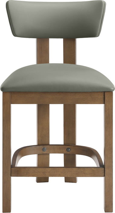 Lavrin - Vegan Leather Upholstered Counter Stool (Set of 2) - Walnut Base - Simple Home Plus