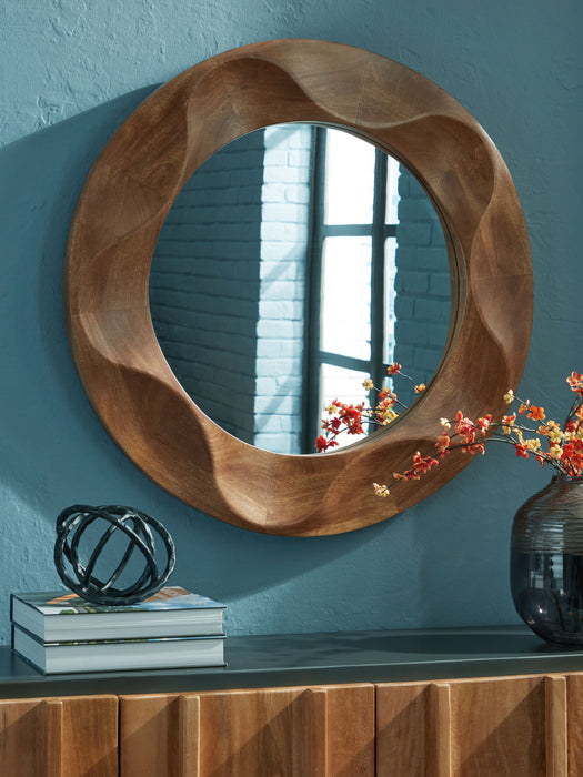 Aajon - Brown - Accent Mirror - Simple Home Plus