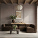 Rummi - Velvet Performance Fabric Upholstered 5 Piece Modular Sectional, L-Shaped (Right) - Simple Home Plus