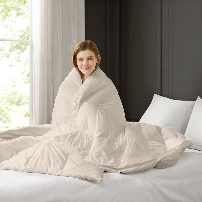 Stay Puffed - Overfilled Down Alternative Comforter - Tan - Simple Home Plus