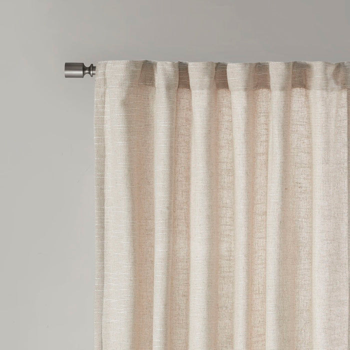 Beals - 95" Rod Pocket And Back Tab Panel - Natural - Simple Home Plus