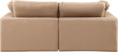 Comfy - Faux Leather Modular Sofa 2 Pieces - Tan - Simple Home Plus