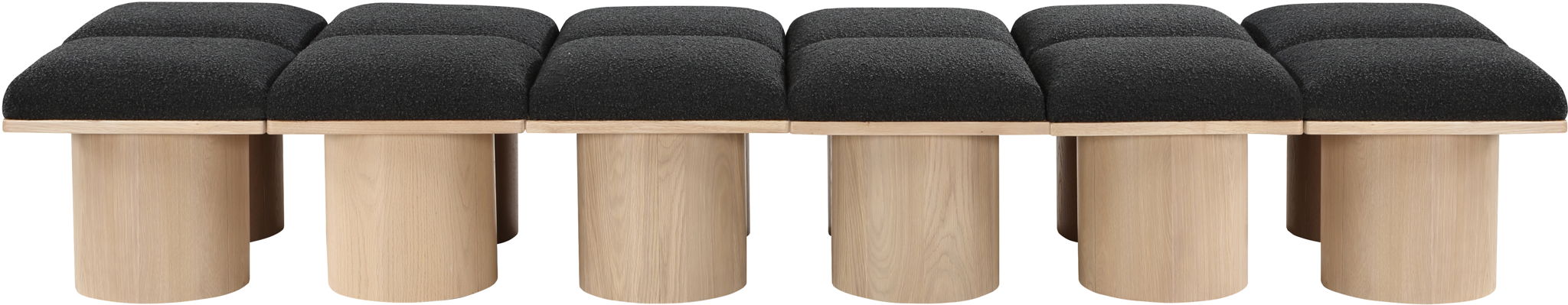 Pavilion - 12 Piece Modular Bench With Natural Base - Simple Home Plus