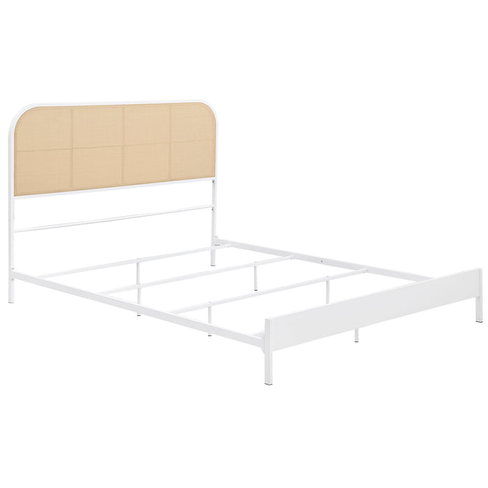 Amherst - Radio Weave Rattan Metal Bed - Simple Home Plus