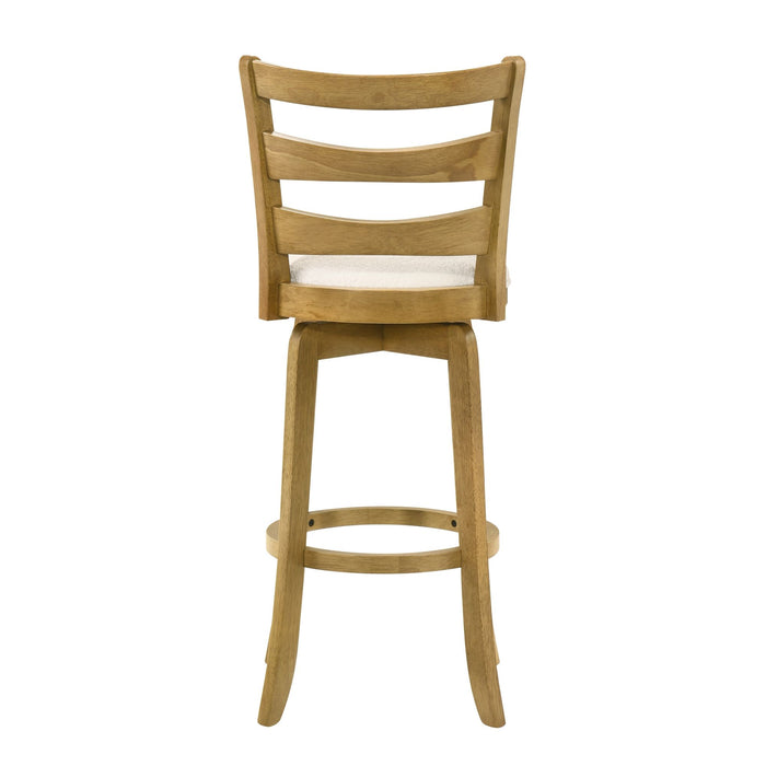 Melindra - Modern Farmhouse Swivel Wood Bar Height Kitchen Bar Stool - Simple Home Plus