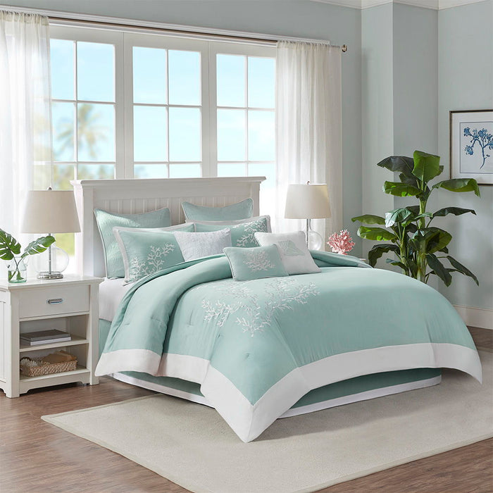 Coastline - King Comforter Set - Aqua - Simple Home Plus