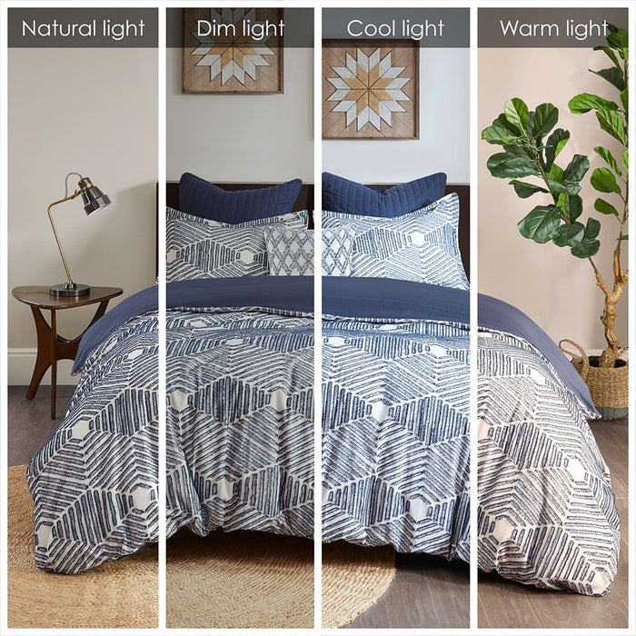 Ellipse - Comforter Set - Navy - Simple Home Plus