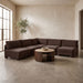 Hammond - Velvet Performance Fabric Upholstered 5 Piece Armless Sectional - Simple Home Plus
