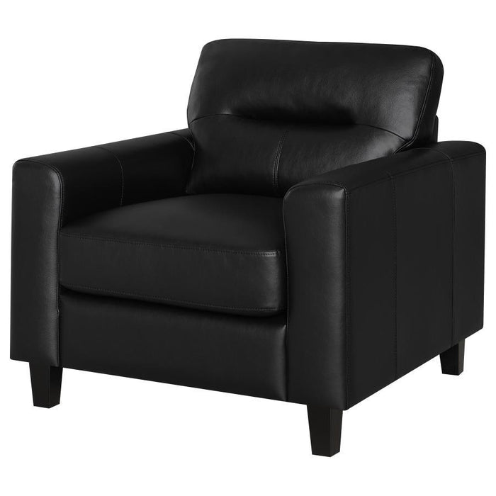 Scotland - Faux Leather Upholstered Track Arm Chair - Simple Home Plus