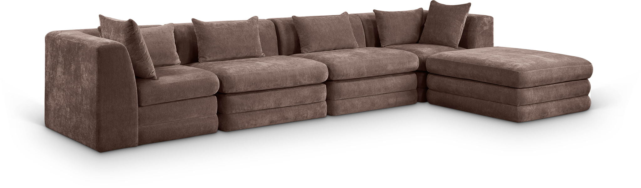 Stellar - 5 Piece Upholstered Modular Sectional - Simple Home Plus