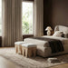 Altair - Fabric Bench - Light Brown Base - Simple Home Plus