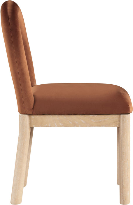 Conrad - Velvet Dining Chair With Natural Legs - Simple Home Plus