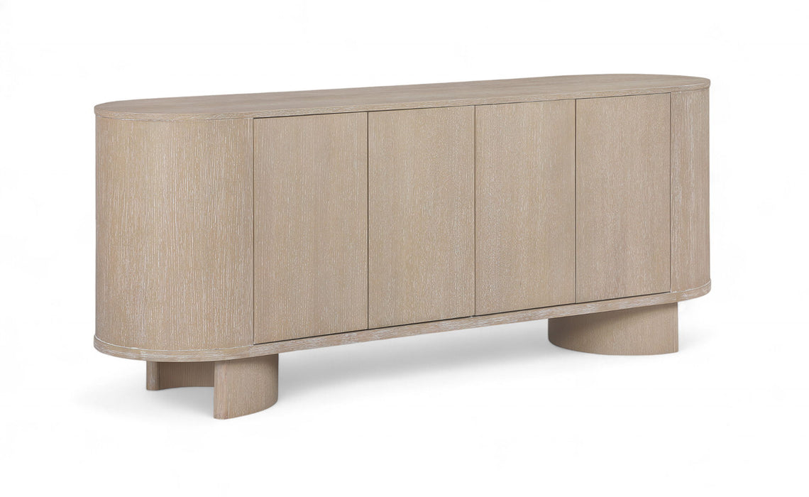Caldra - Oak Veneer And Solid Wood Sideboard / Buffet - Simple Home Plus